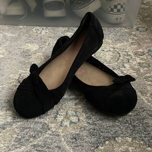 Black Corduroy Ballet Flats Size 8.5